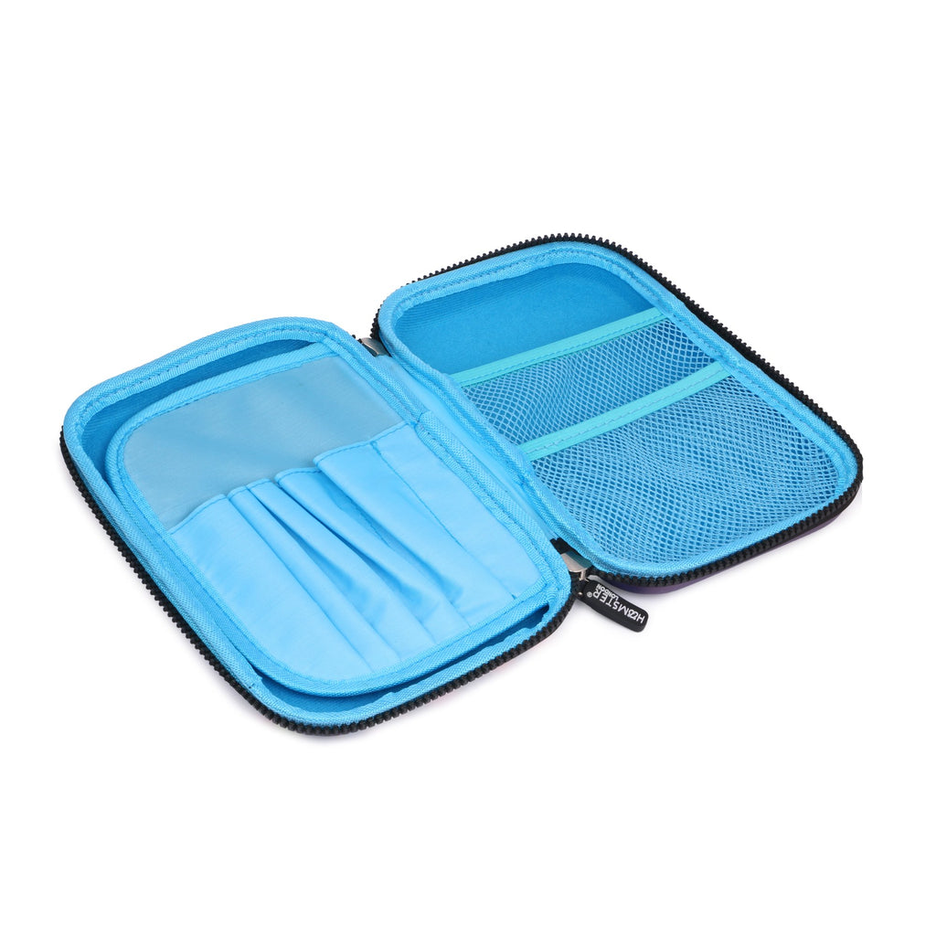 Hamster Hardtop School Pen Holder Pouch Multipurpose Robot Purple