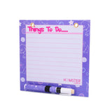 Hamster London Magnetic White Board - Dry, Erase. Can Be Stuck On Refrigerator Or Any Metal Surface,Good Gift for Any Occasion (Mermaid Purple)