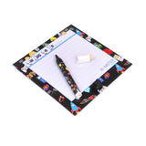 Hamster London Magnetic White Board - Dry, Erase. Can Be Stuck On Refrigerator Or Any Metal Surface,Good Gift for Any Occasion (Black)