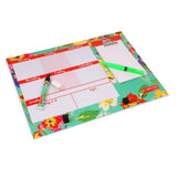 Hamster London Magnetic Erasable White Board Planner with Memo Pad, Lead Mechanical Pencil with Erasable Marker (Floral Green)