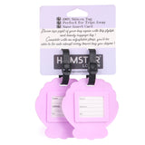 HAMSTER LONDON PURPLE SHELL SET OF 2 LUGGAGE TAGS
