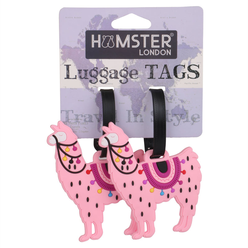 HAMSTER LONDON LLAMA SET OF 2 LUGGAGE TAGS