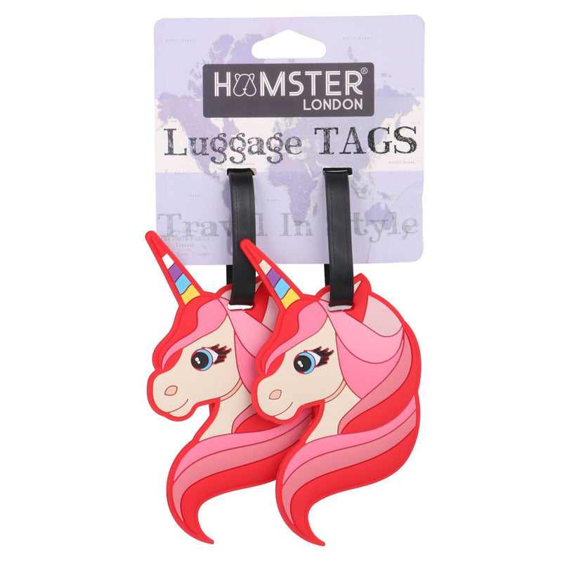 HAMSTER LONDON UNICORN SET OF 2 LUGGAGE TAGS