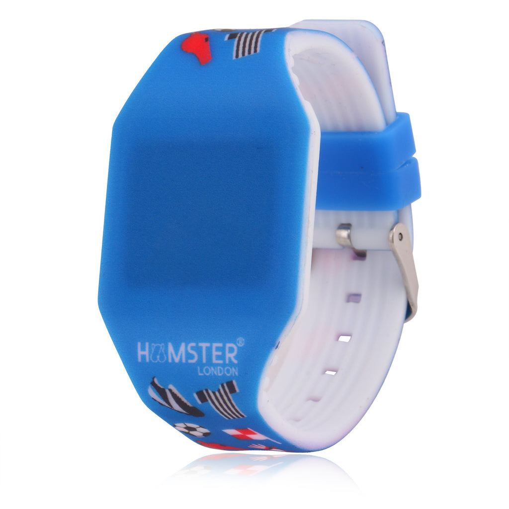 Hamster London Silicone LED Digital Wrist Watch for Boys- Football