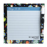 Hamster London Magnetic White Board - Dry, Erase. Can Be Stuck On Refrigerator Or Any Metal Surface,Good Gift for Any Occasion (planets)