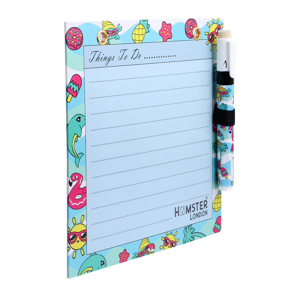 Hamster London Magnetic White Board - Dry, Erase. Can Be Stuck On Refrigerator Or Any Metal Surface,Good Gift for Any Occasion (sea)
