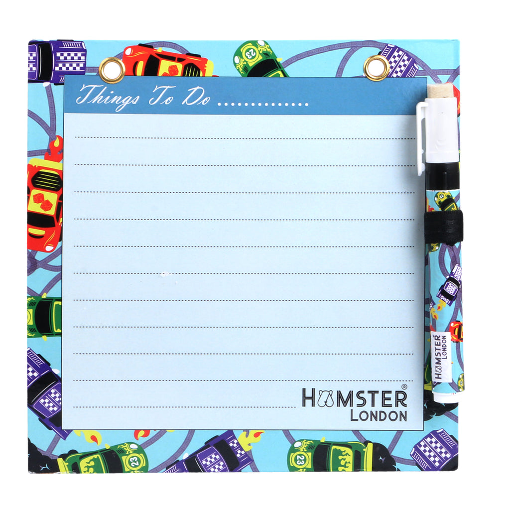 Hamster London Magnetic White Board - Dry, Erase. Can Be Stuck On Refrigerator Or Any Metal Surface,Good Gift for Any Occasion ( car)