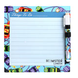 Hamster London Magnetic White Board - Dry, Erase. Can Be Stuck On Refrigerator Or Any Metal Surface,Good Gift for Any Occasion ( car)