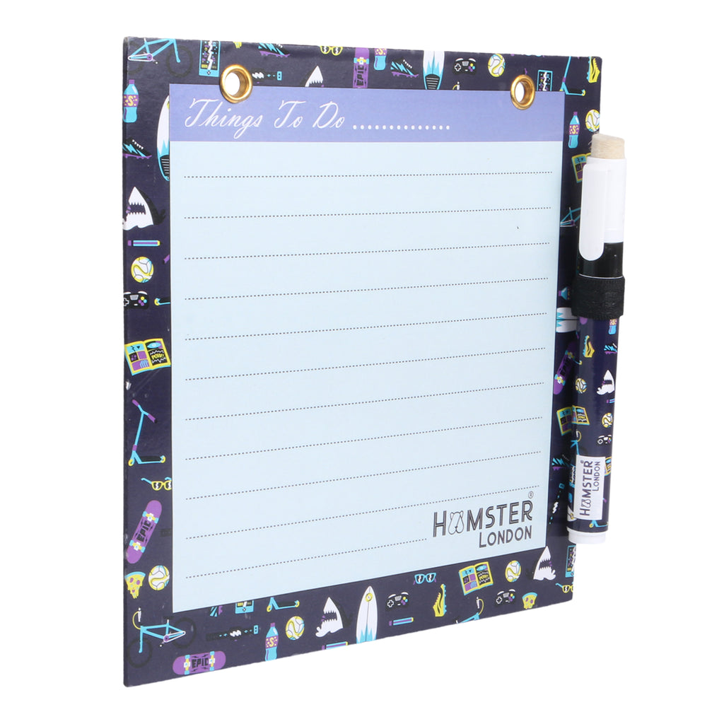 Hamster London Magnetic White Board - Dry, Erase. Can Be Stuck On Refrigerator Or Any Metal Surface,Good Gift for Any Occasion (PIZZA)