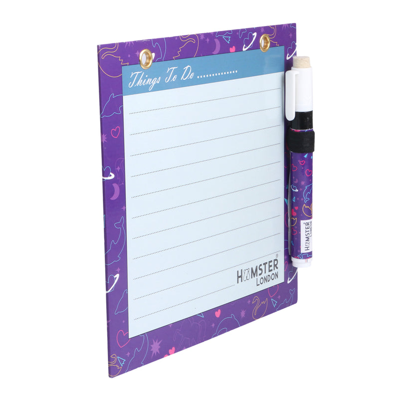 Hamster London Magnetic White Board - Dry, Erase. Can Be Stuck On Refrigerator Or Any Metal Surface,Good Gift for Any Occasion (UNICONR)