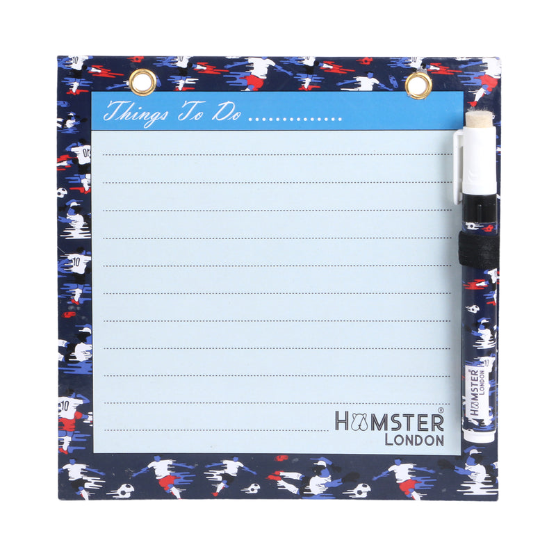 Hamster London Magnetic White Board - Dry, Erase. Can Be Stuck On Refrigerator Or Any Metal Surface,Good Gift for Any Occasion ( FOOTBALL)