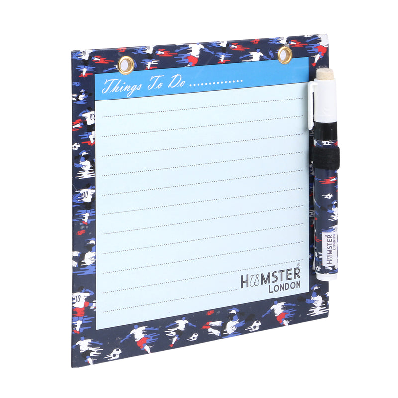 Hamster London Magnetic White Board - Dry, Erase. Can Be Stuck On Refrigerator Or Any Metal Surface,Good Gift for Any Occasion ( FOOTBALL)