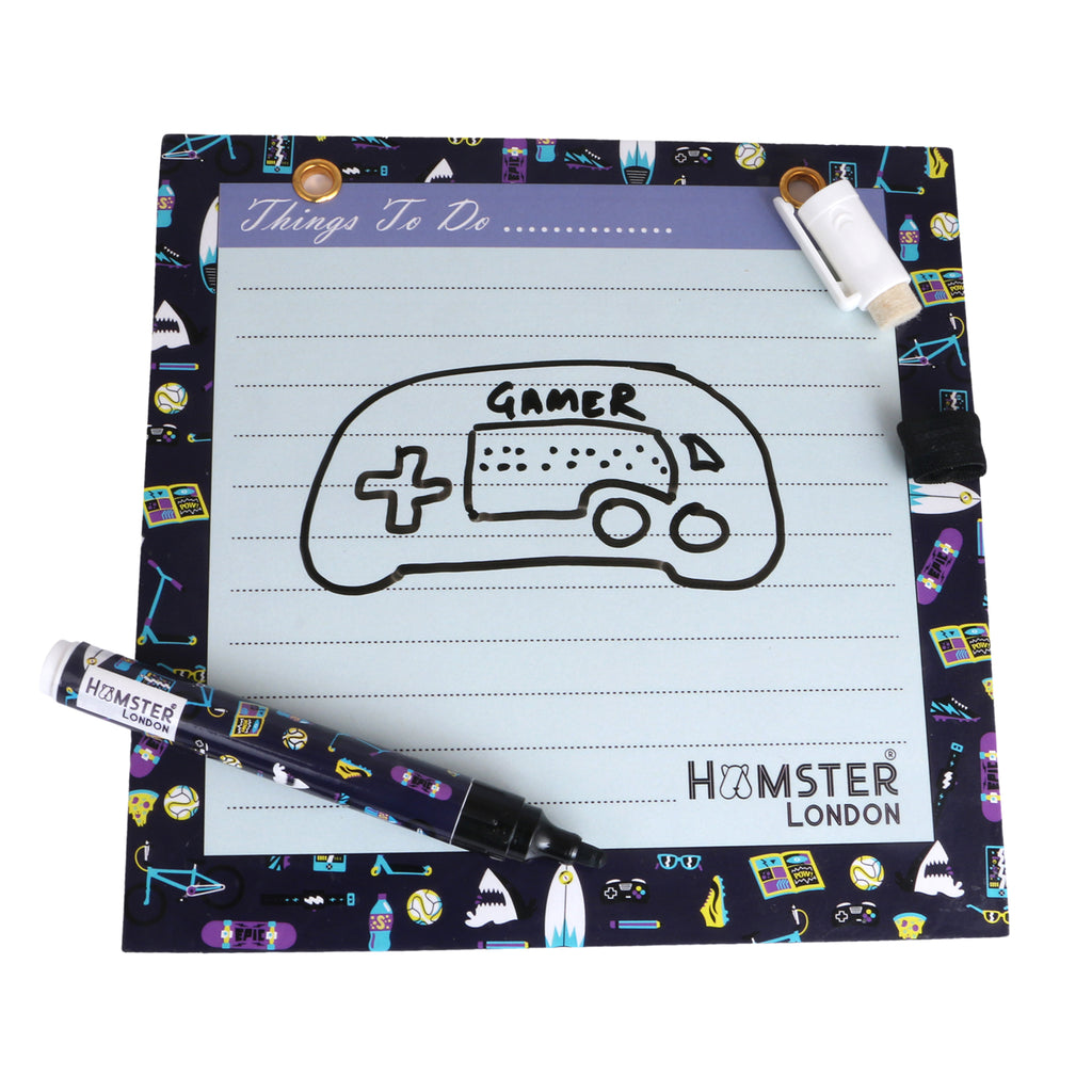 Hamster London Magnetic White Board - Dry, Erase. Can Be Stuck On Refrigerator Or Any Metal Surface,Good Gift for Any Occasion (PIZZA)