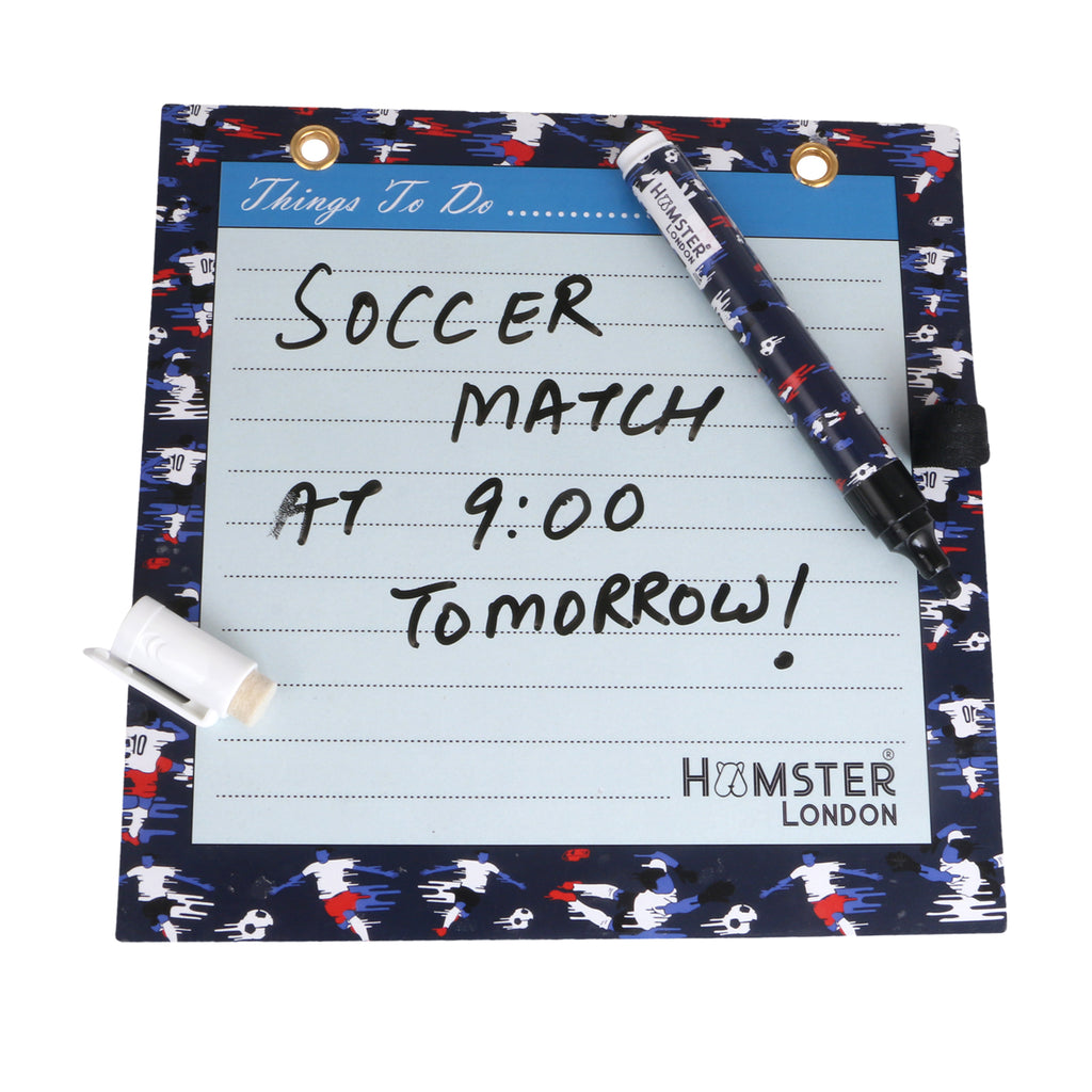 Hamster London Magnetic White Board - Dry, Erase. Can Be Stuck On Refrigerator Or Any Metal Surface,Good Gift for Any Occasion ( FOOTBALL)