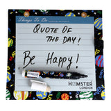 Hamster London Magnetic White Board - Dry, Erase. Can Be Stuck On Refrigerator Or Any Metal Surface,Good Gift for Any Occasion (planets)