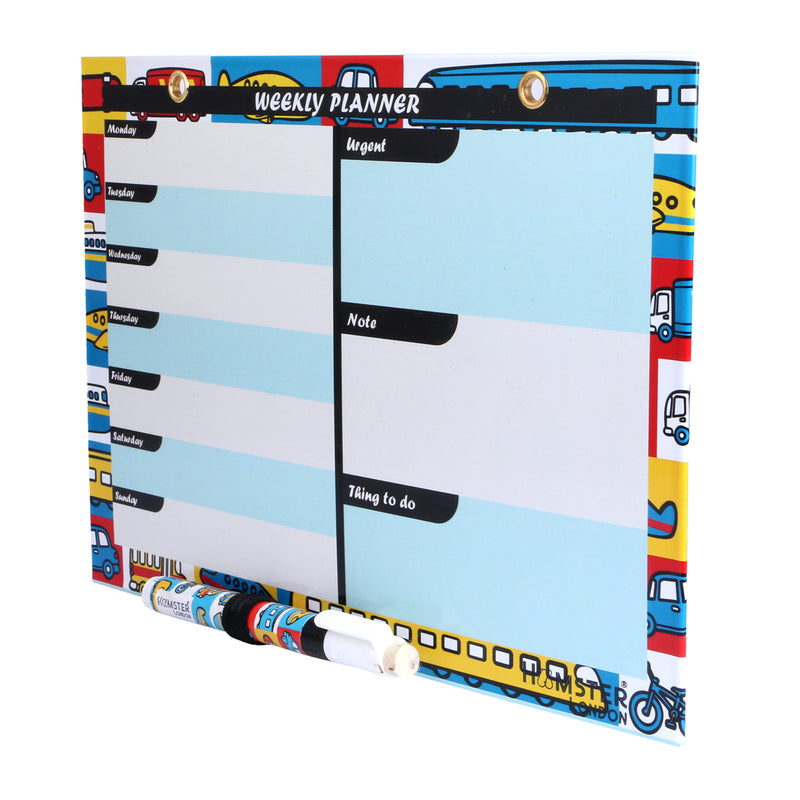 Hamster London Magnetic White Board - Dry, Erase. Can Be Stuck On Refrigerator Or Any Metal Surface,Good Gift for Any Occasion (transport)