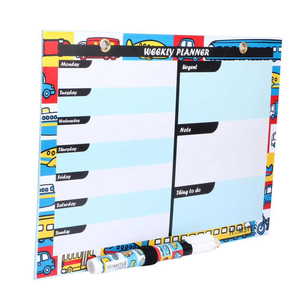 Hamster London Magnetic White Board - Dry, Erase. Can Be Stuck On Refrigerator Or Any Metal Surface,Good Gift for Any Occasion (transport)