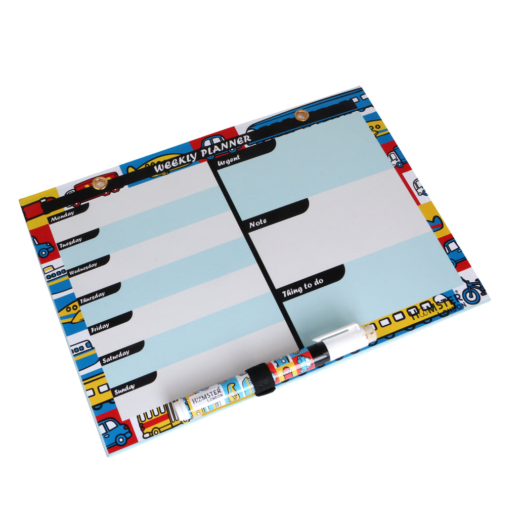 Hamster London Magnetic White Board - Dry, Erase. Can Be Stuck On Refrigerator Or Any Metal Surface,Good Gift for Any Occasion (transport)