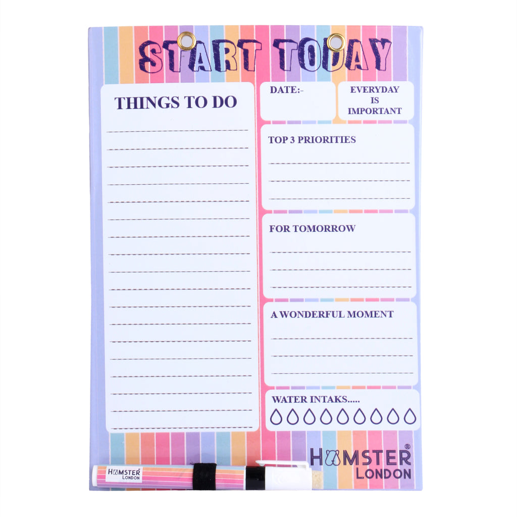 Hamster London Magnetic White Board - Dry, Erase. Can Be Stuck On Refrigerator Or Any Metal Surface,Good Gift for Any Occasion ( strip)