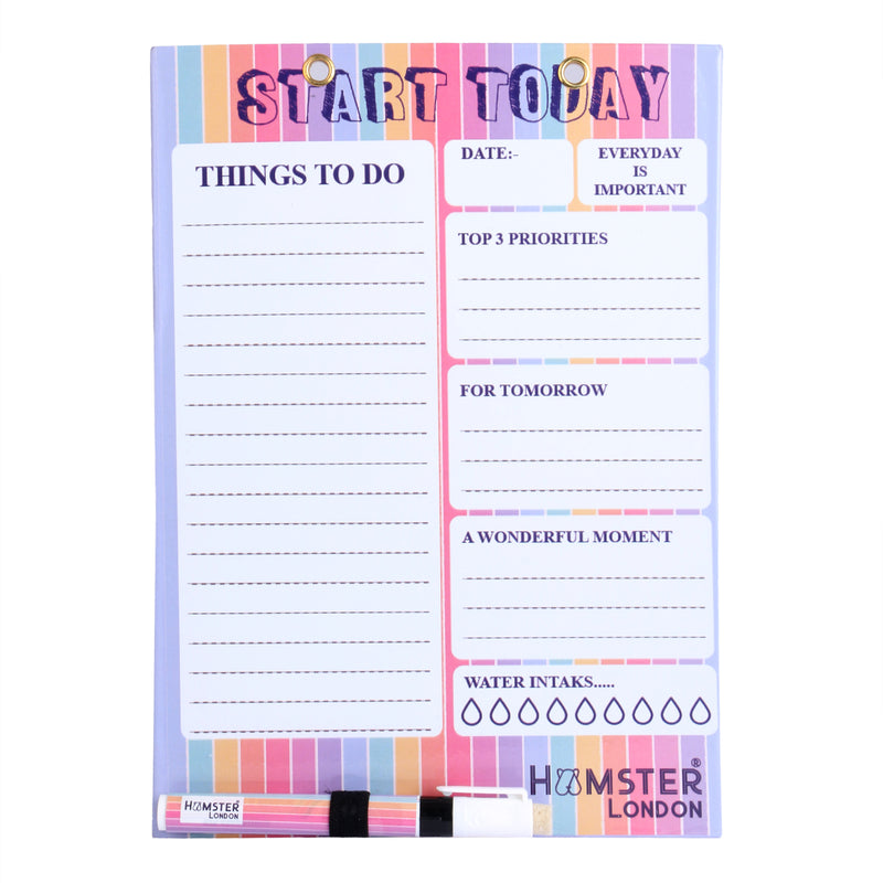 Hamster London Magnetic White Board - Dry, Erase. Can Be Stuck On Refrigerator Or Any Metal Surface,Good Gift for Any Occasion ( strip)