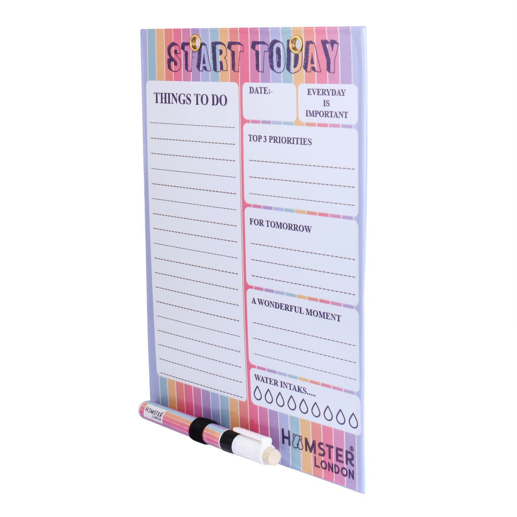 Hamster London Magnetic White Board - Dry, Erase. Can Be Stuck On Refrigerator Or Any Metal Surface,Good Gift for Any Occasion ( strip)