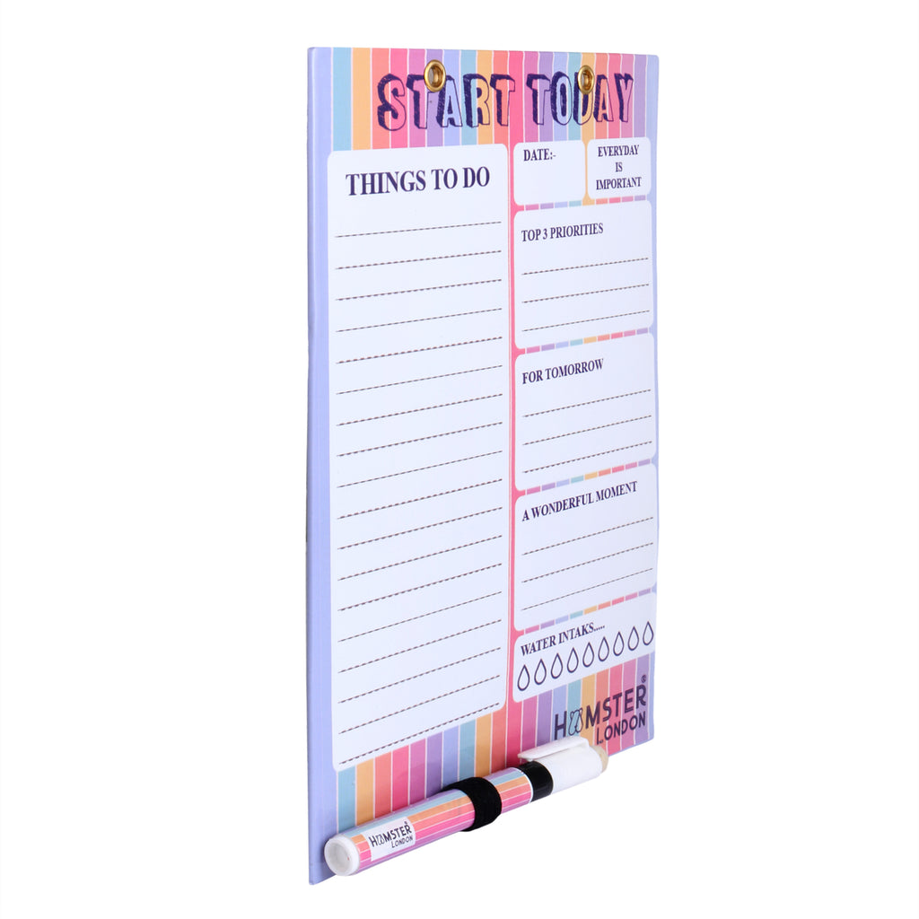 Hamster London Magnetic White Board - Dry, Erase. Can Be Stuck On Refrigerator Or Any Metal Surface,Good Gift for Any Occasion ( strip)