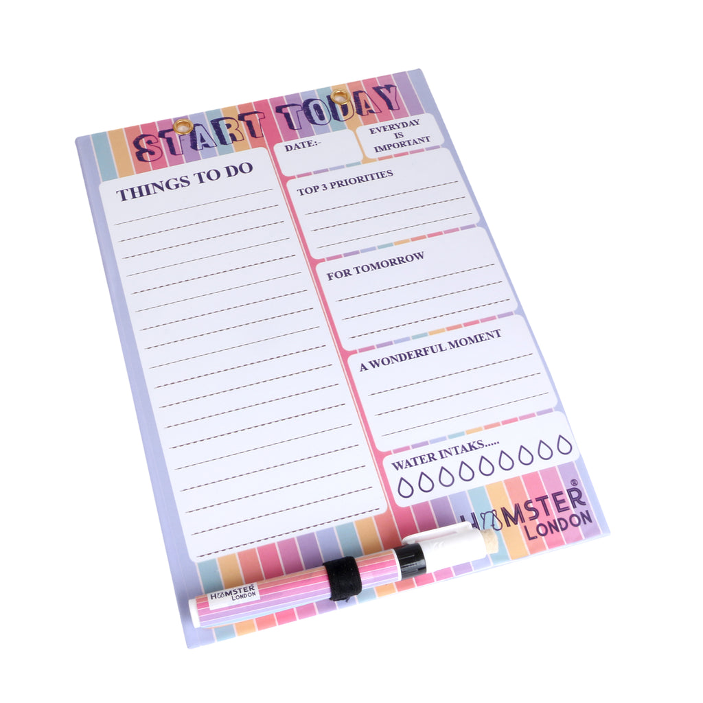 Hamster London Magnetic White Board - Dry, Erase. Can Be Stuck On Refrigerator Or Any Metal Surface,Good Gift for Any Occasion ( strip)