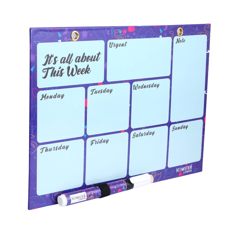 Hamster London Magnetic White Board - Dry, Erase. Can Be Stuck On Refrigerator Or Any Metal Surface,Good Gift for Any Occasion ( unicorn)