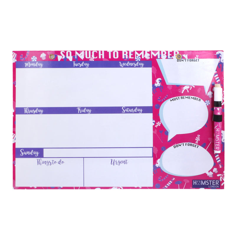 Hamster London Magnetic White Board - Dry, Erase. Can Be Stuck On Refrigerator Or Any Metal Surface,Good Gift for Any Occasion ( Lolipop )