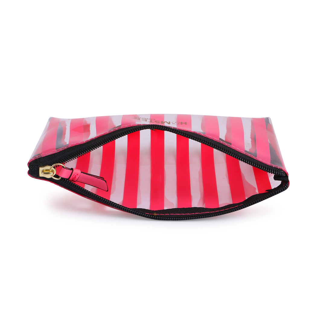 Hamster London pink retro stripe Pouch