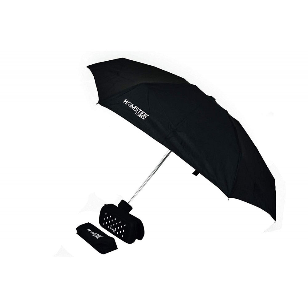 Hamster London Mini Black Umbrella with UV Coating