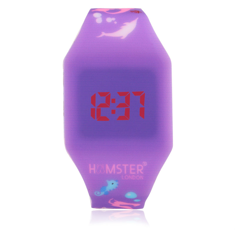 Hamster London Silicon Digital LED Band Wrist Watch for Girls - Mermaid