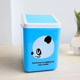 Hamster London Lovely Animal Plastic mini Table Dustbin Flip the Desktop Trash Debris Storage Garbage Receive a Box Trash Ash-bin V2977 Sky Blue
