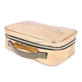 Hamster London Gold Multipurpose Cosmetic Makeup Case with Two Black Mesh Pouch Inside