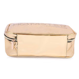 Hamster London Gold Multipurpose Cosmetic Makeup Case with Two Black Mesh Pouch Inside
