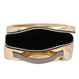 Hamster London Gold Multipurpose Cosmetic Makeup Case with Two Black Mesh Pouch Inside