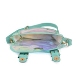 Hamster London shiny sling Bag Aqua