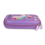 Hamster Hardtop Pencil Case Organiser School Pen Holder Pouch Multipurpose Unicorn Purple