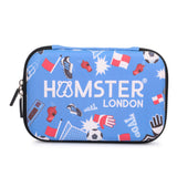 Hamster Hardtop School Pen Holder Pouch Multipurpose Football Blue