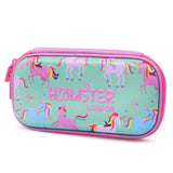 Hamster London Stylish Small Hardtop EVA Hardtop Pencil Case Organizer School Pen Holder Pouch Multipurpose (Unicorn Pink)