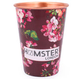 Hamster London Pure Copper Glass Tumbler, Drinkware, 400 ML (Maroon)