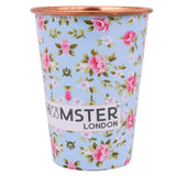 Hamster London Pure Copper Glass Tumbler, Drinkware, 400 ML (Light Blue)