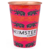 Hamster London Pure Copper Glass Tumbler, Drinkware, 400 ML (Hot Pink)