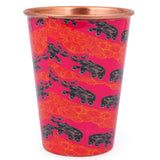 Hamster London Pure Copper Glass Tumbler, Drinkware, 400 ML (Hot Pink)