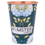 Hamster London Pure Copper Glass Tumbler, Drinkware, 400 ML (Dark Green)