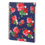 Hamster Spiral Notebook Red Floral