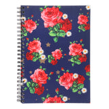 Hamster Spiral Notebook Red Floral