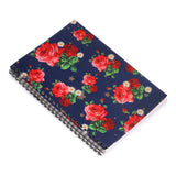 Hamster Spiral Notebook Red Floral