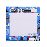 Hamster London Magnetic White Board - Dry, Erase. Can Be Stuck On Refrigerator Or Any Metal Surface,Good Gift for Any Occasion (Football Blue)