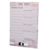 Hamster London Magnetic White Board with Erasable Marker (A4 Size)- Dry, Erase. Can Be Stuck On Refrigerator Or Any Metal Surface,Good Gift for Any Occasion (Peach)